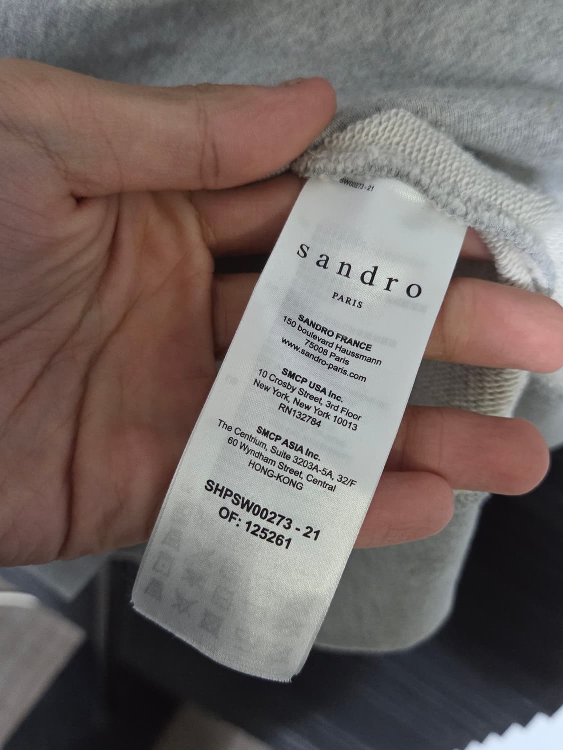 [산드로] 엠브로이더리 패치 크루넥 맨투맨 | 00208 상품이미지5