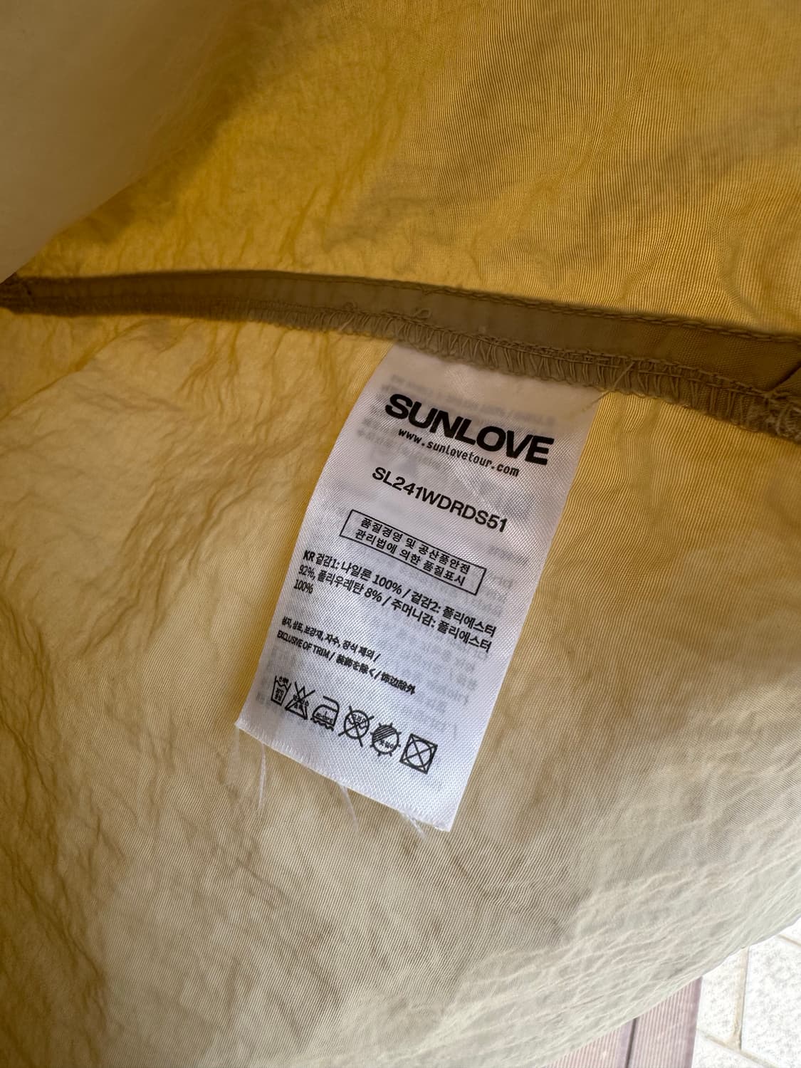 sunlove 썬러브 나일론 카고 레이어드 포켓 카키 민트 미디 원피스 상품이미지10