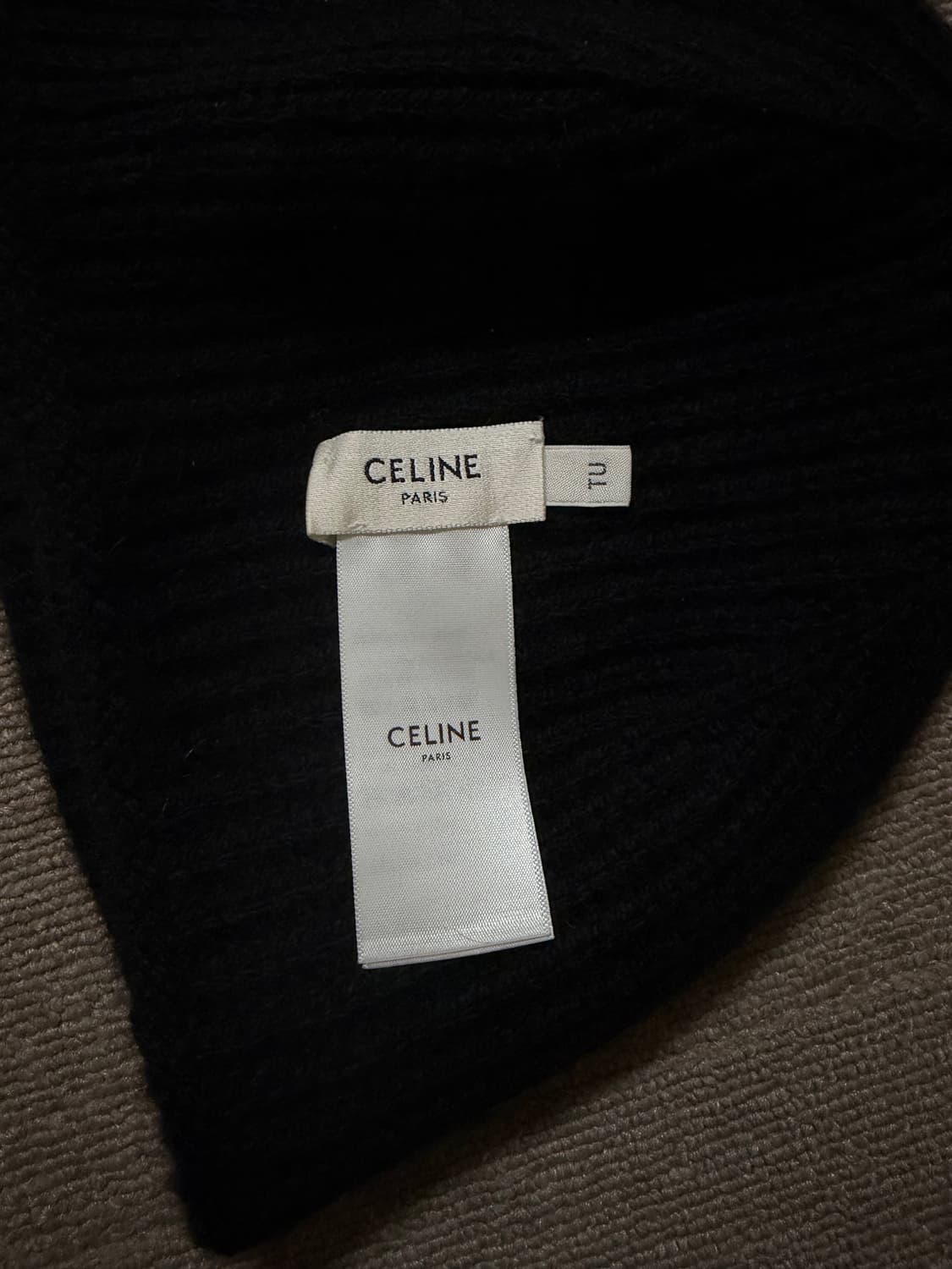 셀린느 트리옹프 캐시미어 블랙 비니 (백화점판) 판매 상품이미지5