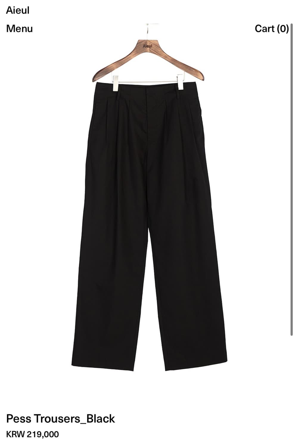 Aieul Pess Trousers Black (50) 상품이미지1