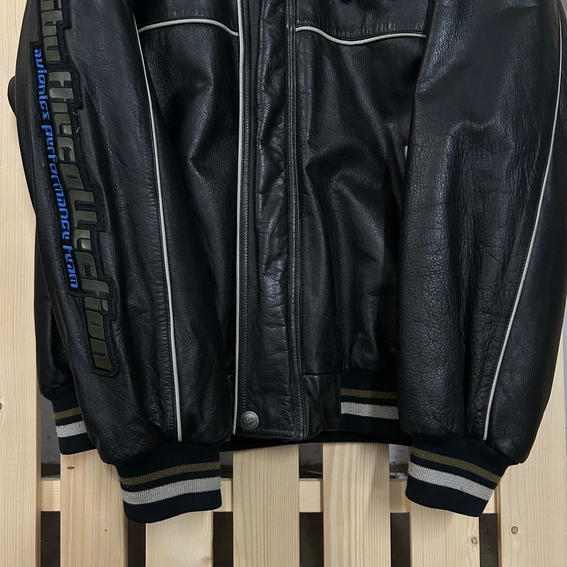 (L) FuBu 90s푸부 가죽 바시티 자켓 상품이미지6