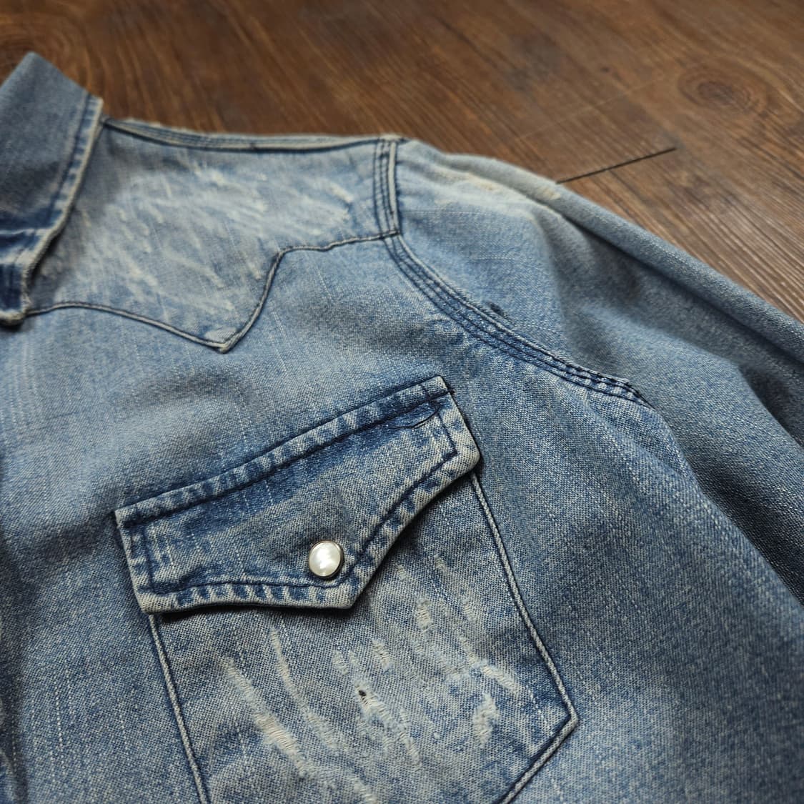 레드윙 USA 빈티지 퍼티그 웨스턴 데님 셔츠 상품이미지3