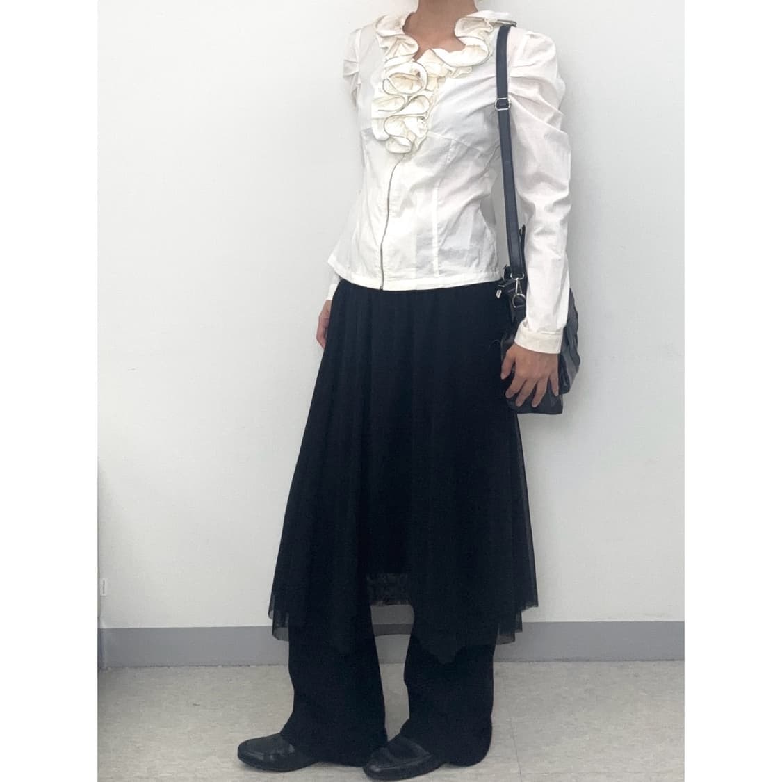 빈티지 블랙 샤 스커트 상품이미지1