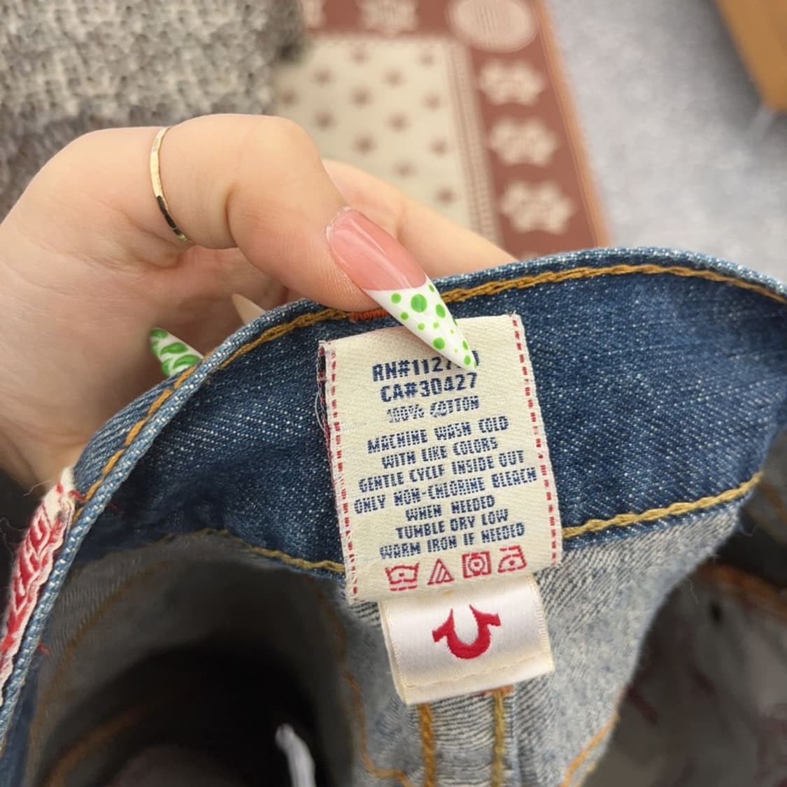 트루릴리전 BOBBY 빅티 레트로 빈티지 데님팬츠 34인치 C09166 상품이미지7