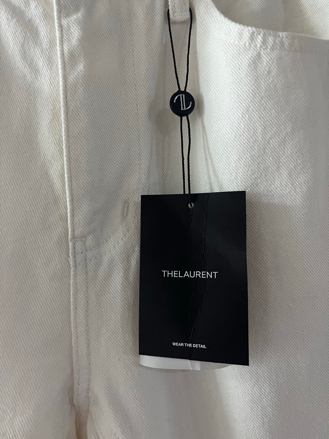 더로랑 세미와이드트위스트진(화이트M) 상품이미지7