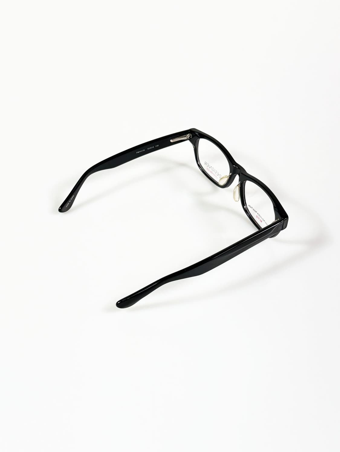 DESIGNER 블랙 뿔테 스퀘어 프레임 빈티지 안경 상품이미지4