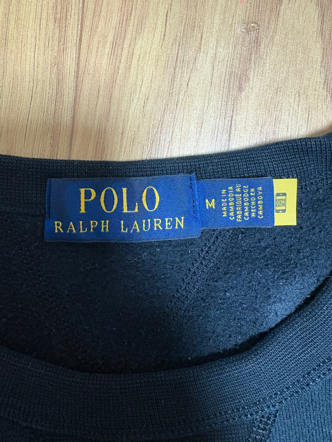 폴로 랄프 로렌 플리스 크루넥 포니로고 맨투맨 블랙 M사이즈 상품이미지5