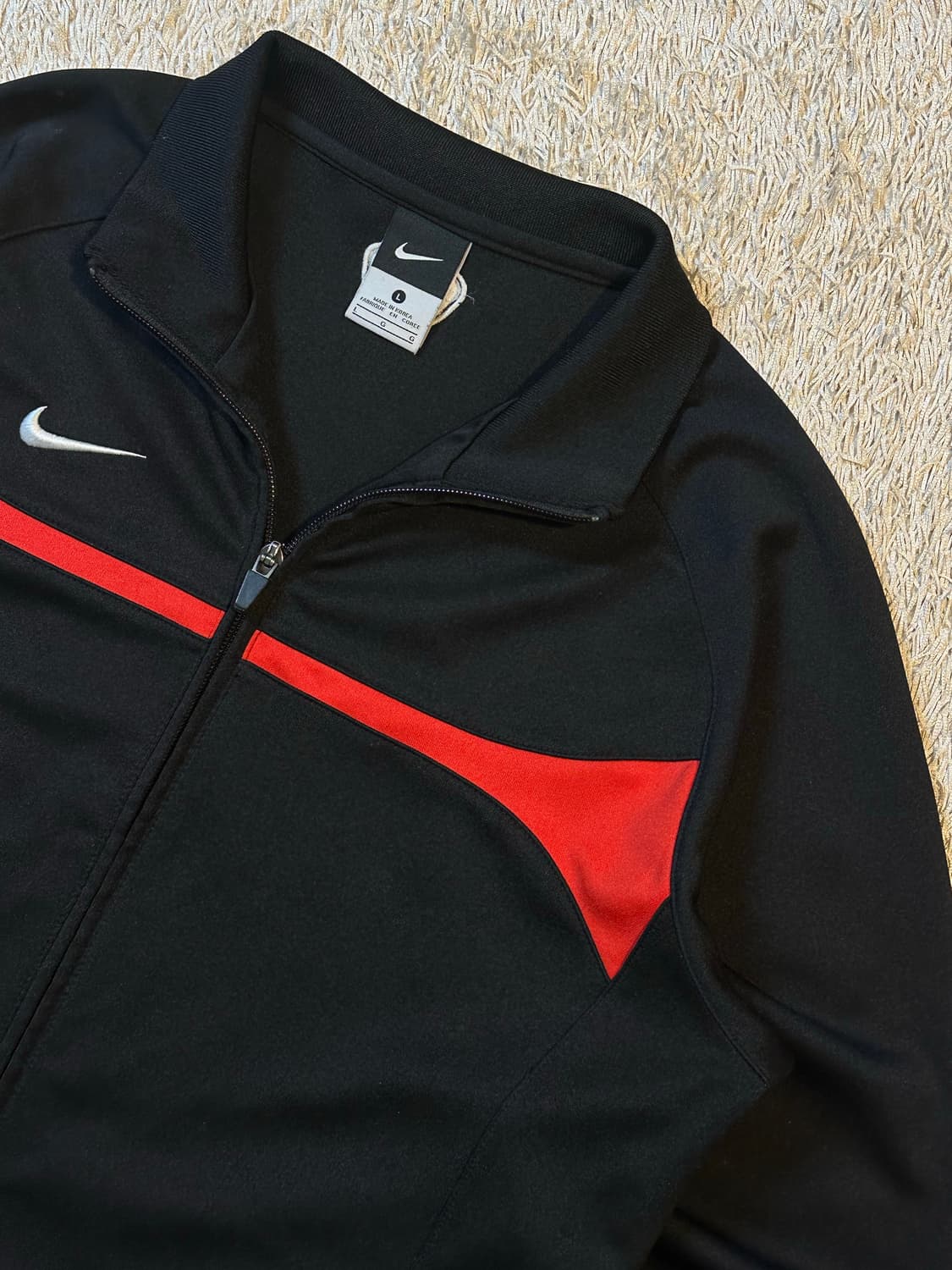 나이키 스우시 배색 트랙탑 져지 블랙 상품이미지2