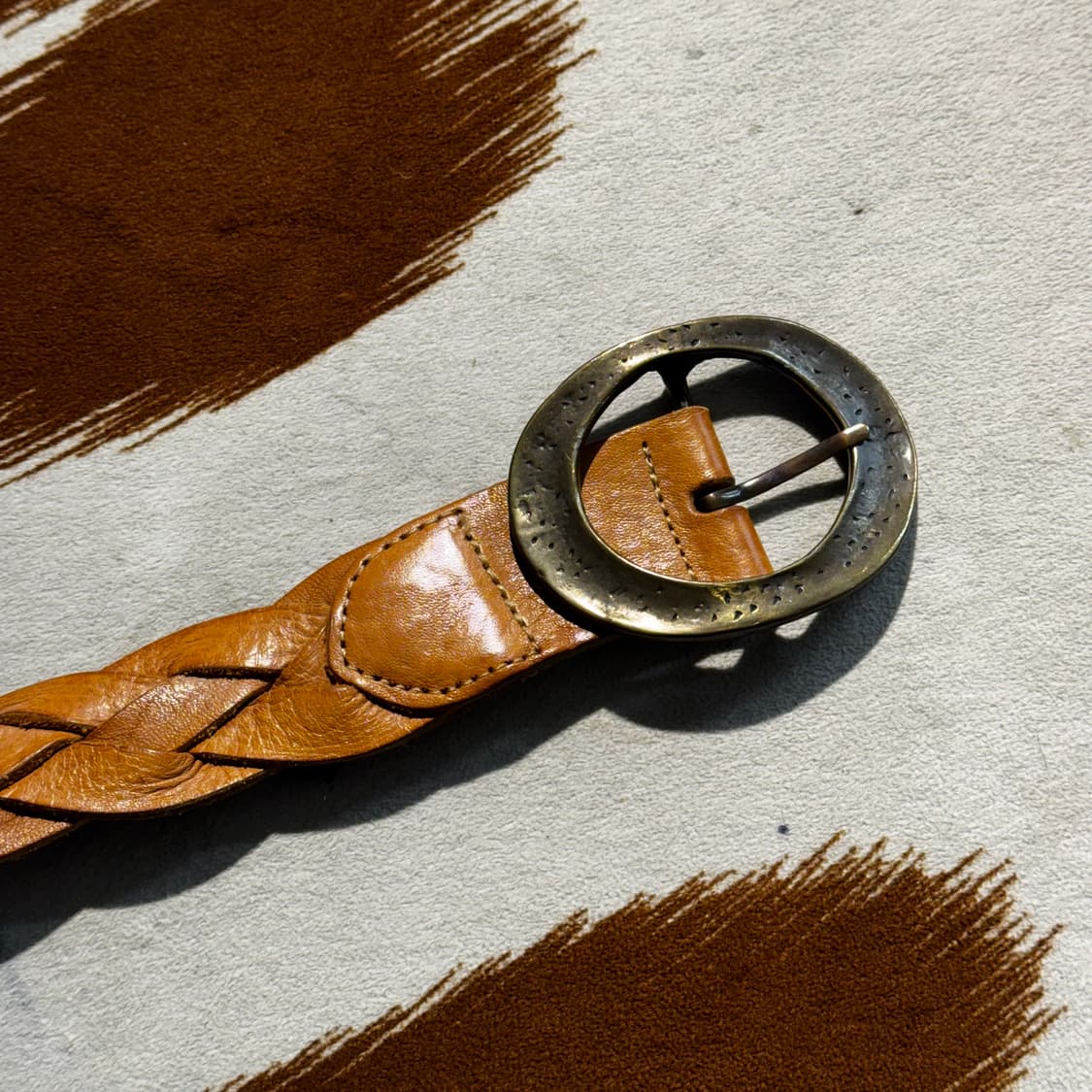 소가죽 웨스턴 브레이디드 벨트 (OS) 카우레더 상품이미지2