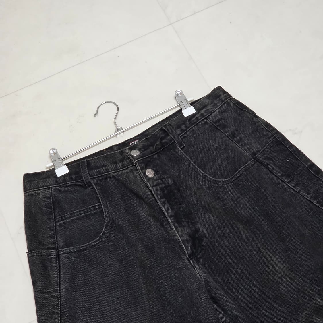 32) 90s Guess 흑청 와이드 데님팬츠 상품이미지2