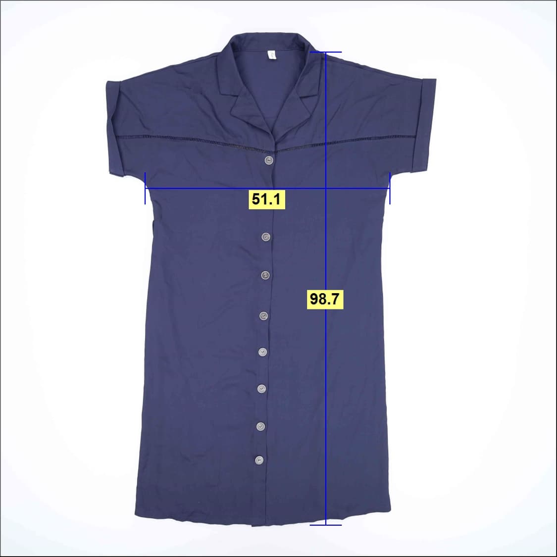 XXL 빈티지 여성 셔츠 원피스 0427H1 상품이미지4