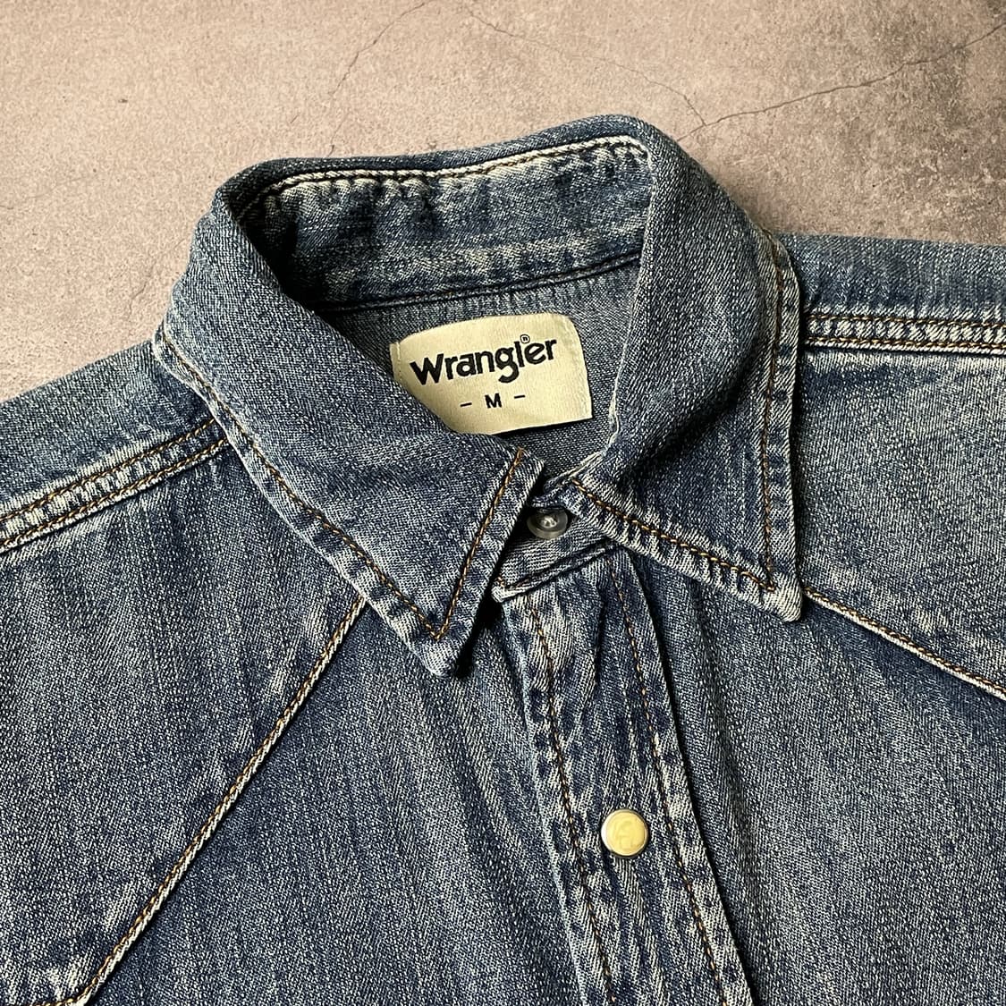 WRANGLER 랭글러 빈티지 웨스턴 코튼 데님 셔츠 A00611 상품이미지2
