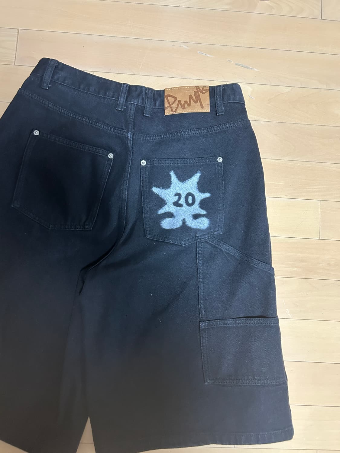 썬셋 버뮤다 데님 팬츠_블랙 상품이미지3