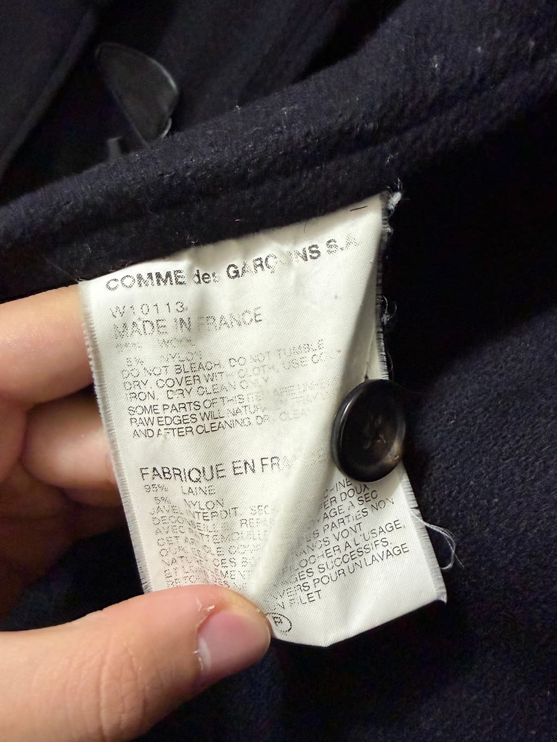 꼼데가르송 셔츠 패치워크 더플 코트 상품이미지5