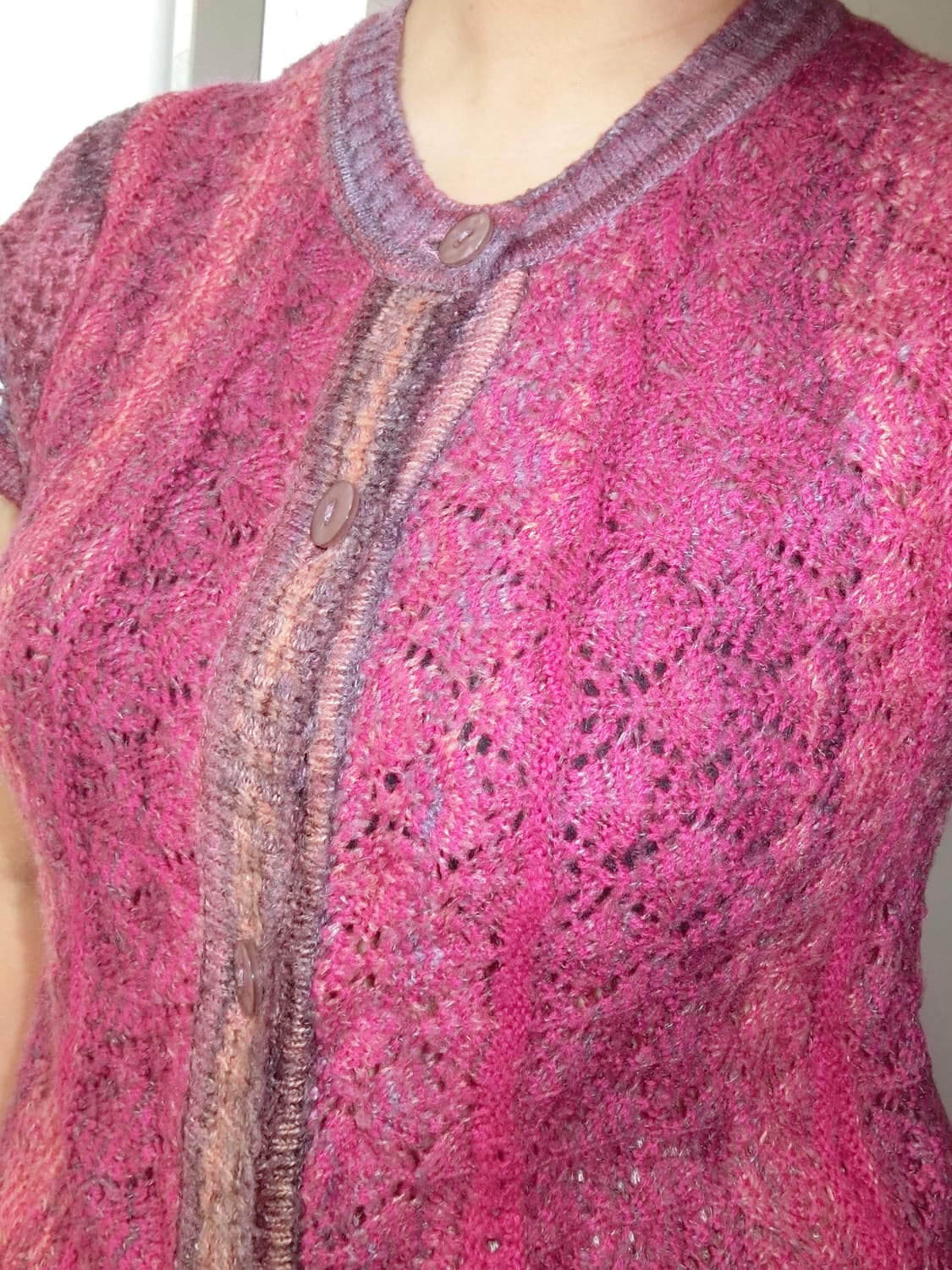 일본 빈티지 mause 아오이 유우 하구미 모리걸 모리룩 자두 가디건 상품이미지3