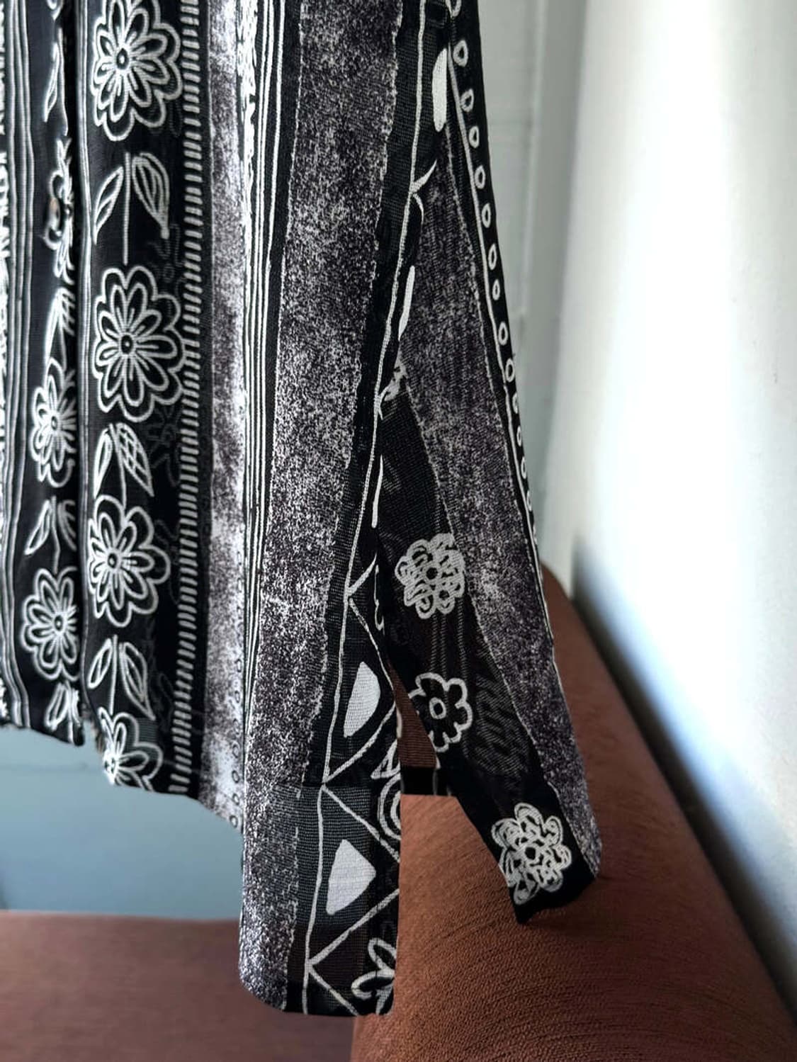 High count poly design H/S blouse shirt 상품이미지5
