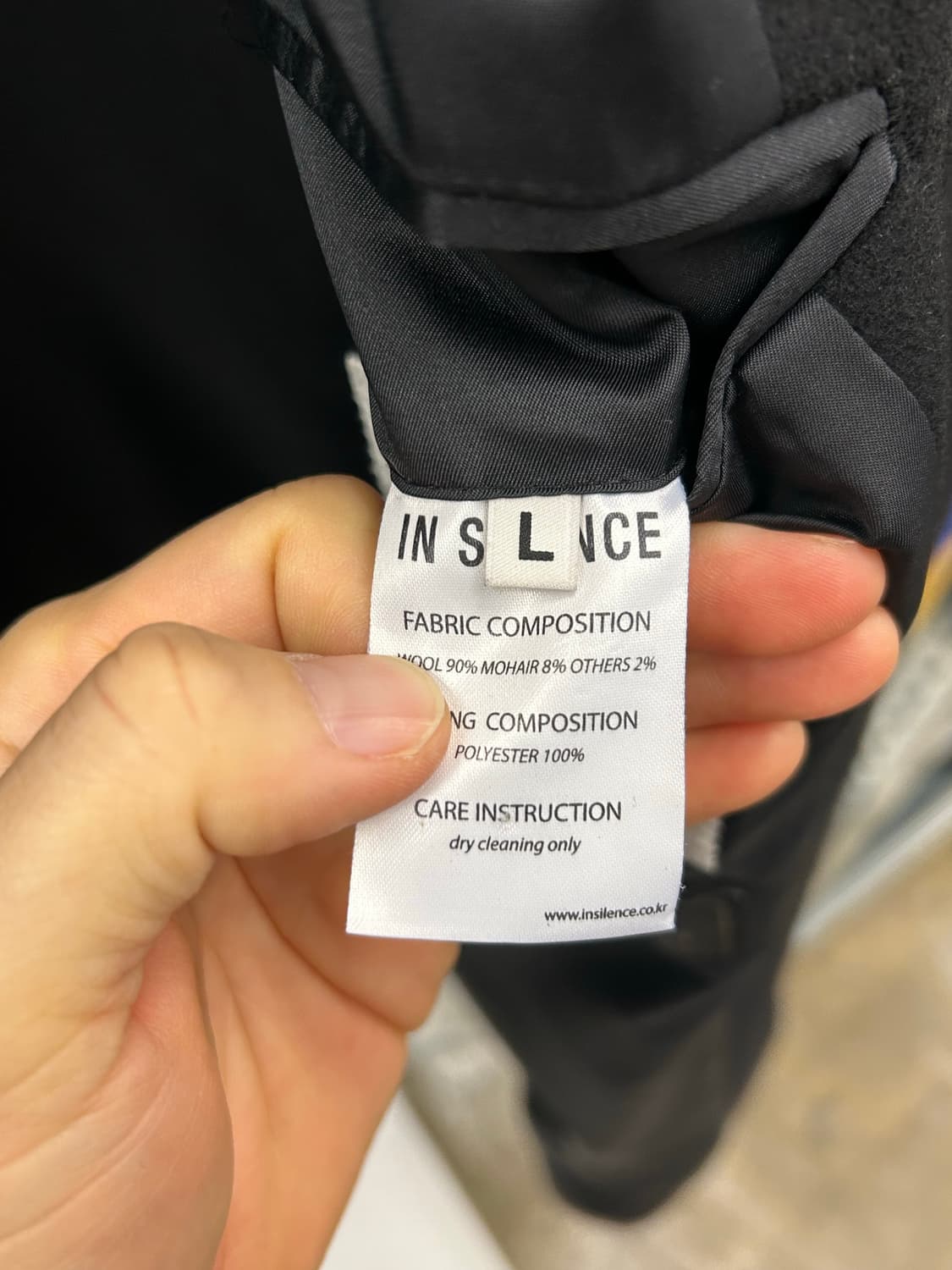 IN SILENCE 블랙 울&캐시미어 블랜드 싱글 롱 코트 상품이미지6