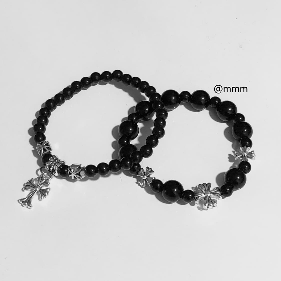 (Unisex) 크로스 스톤볼 팔찌2 상품이미지6