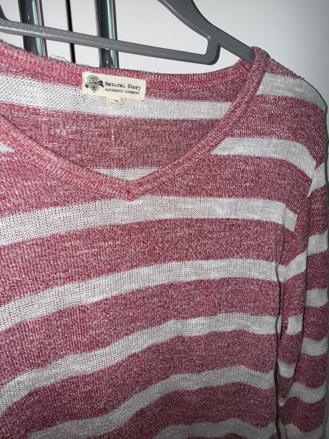 빈티지 벨라스완 스트라이프 니트 티셔츠 상품이미지2