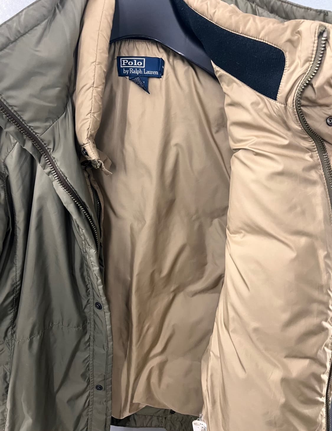 폴로 랄프로렌 구스다운 2way 남성 패딩 자켓 L 상품이미지4