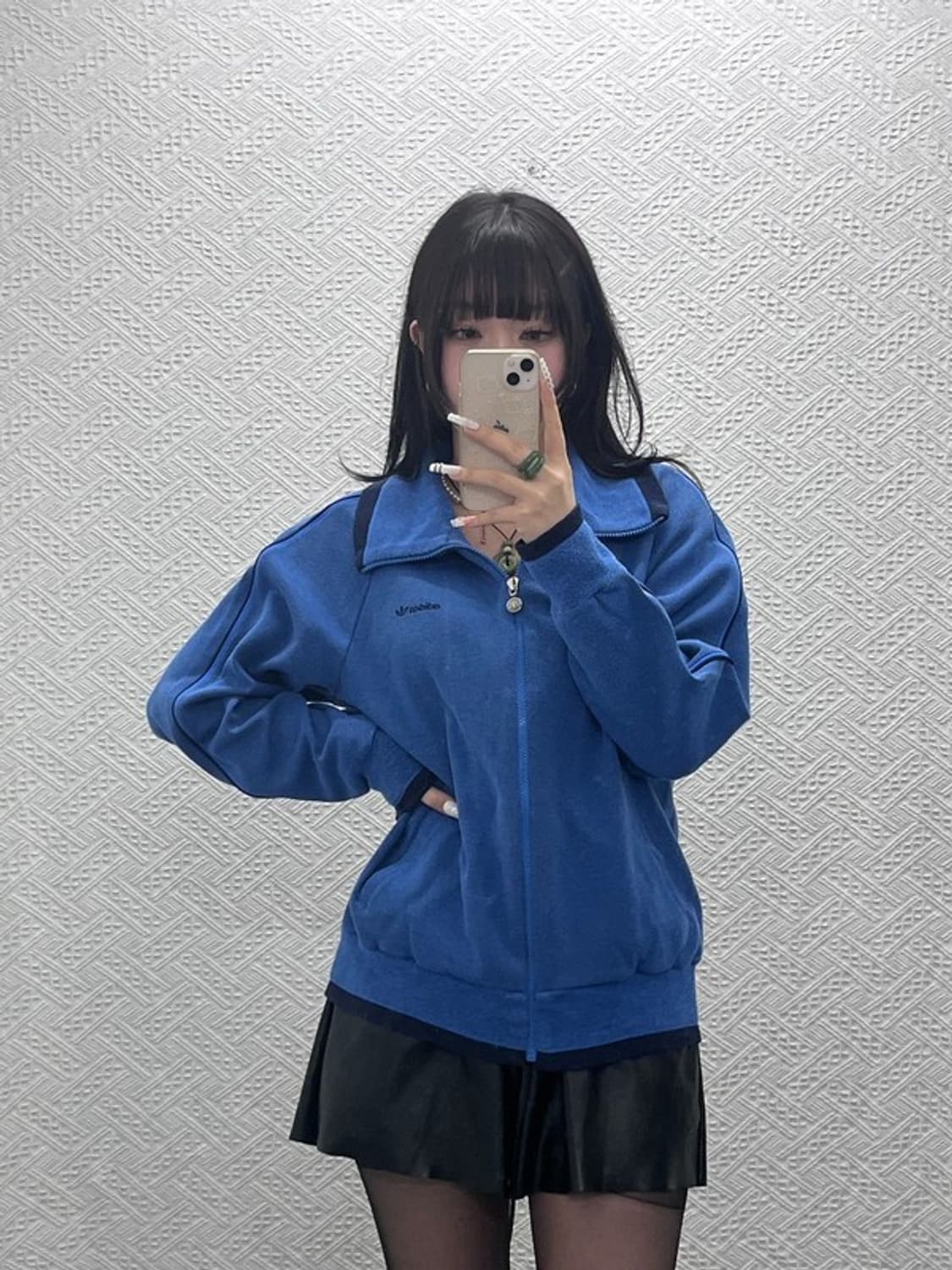 아디다스 서독 올드스쿨 레트로 블루 희귀 스웻 져지 집업 L C10817 상품이미지1