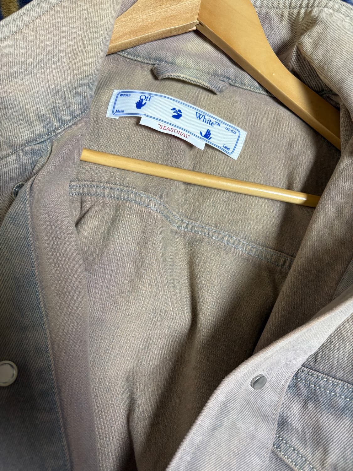 OFF WHITE 오프화이트 워싱 데님 야상 사파리 자켓 상품이미지3