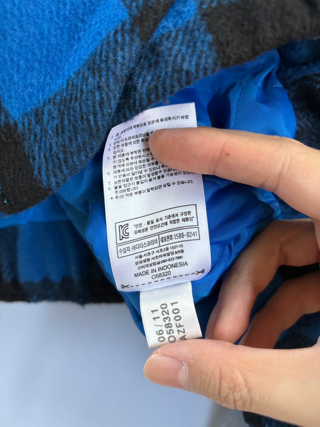 아디다스 빈티지 파이어버드 체크 집업 자켓 상품이미지6