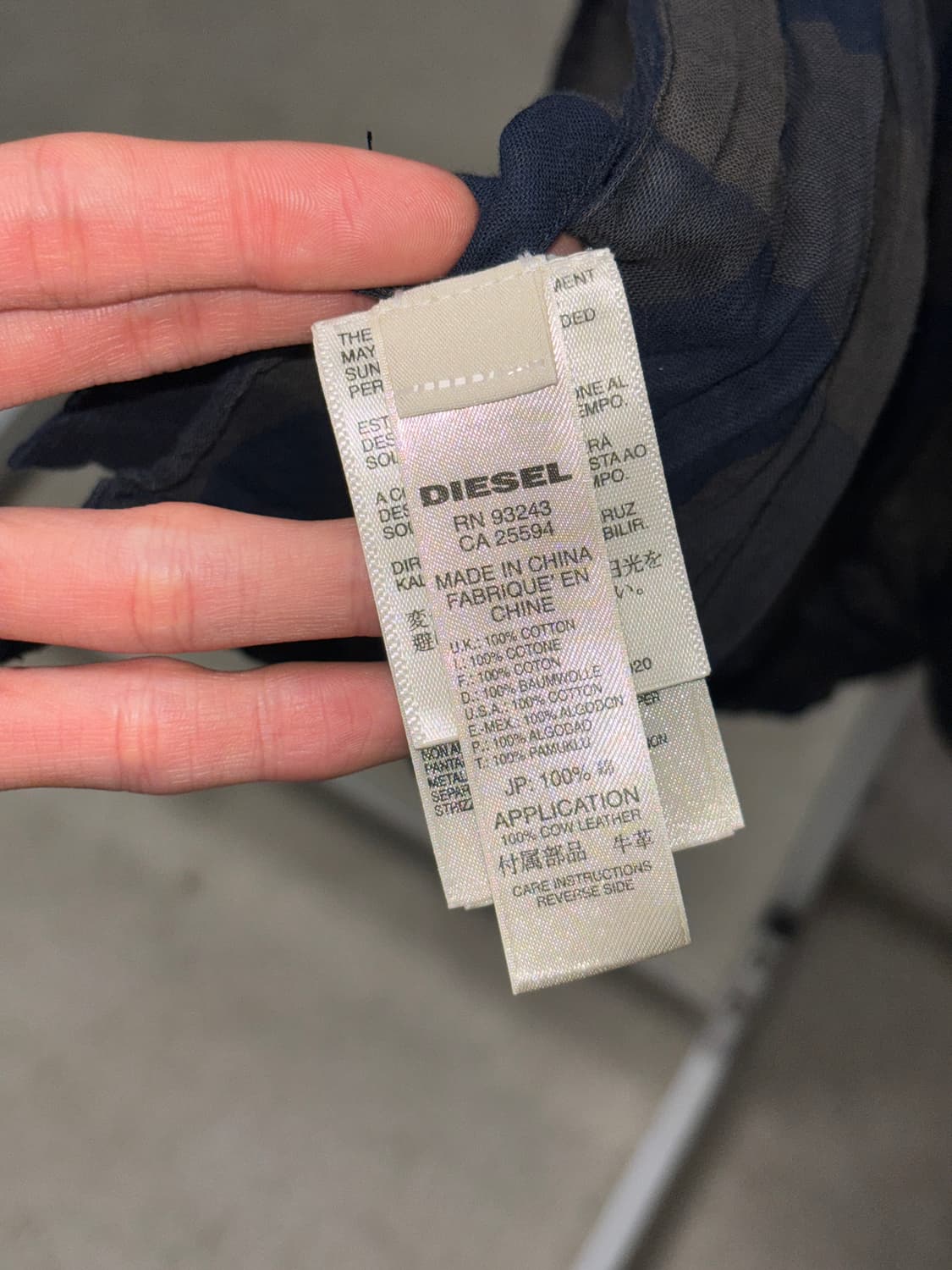 디젤 코튼 체크 머플러 상품이미지6