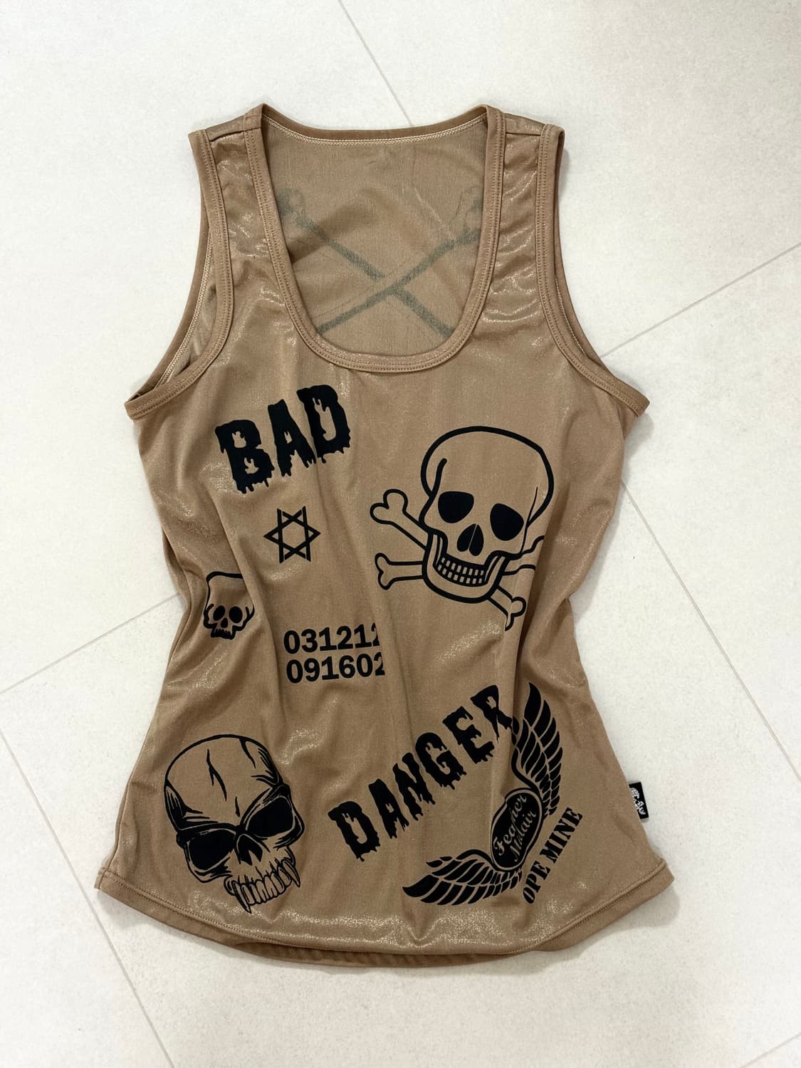 Y2k Punk Skull Sleeveless  상품이미지2