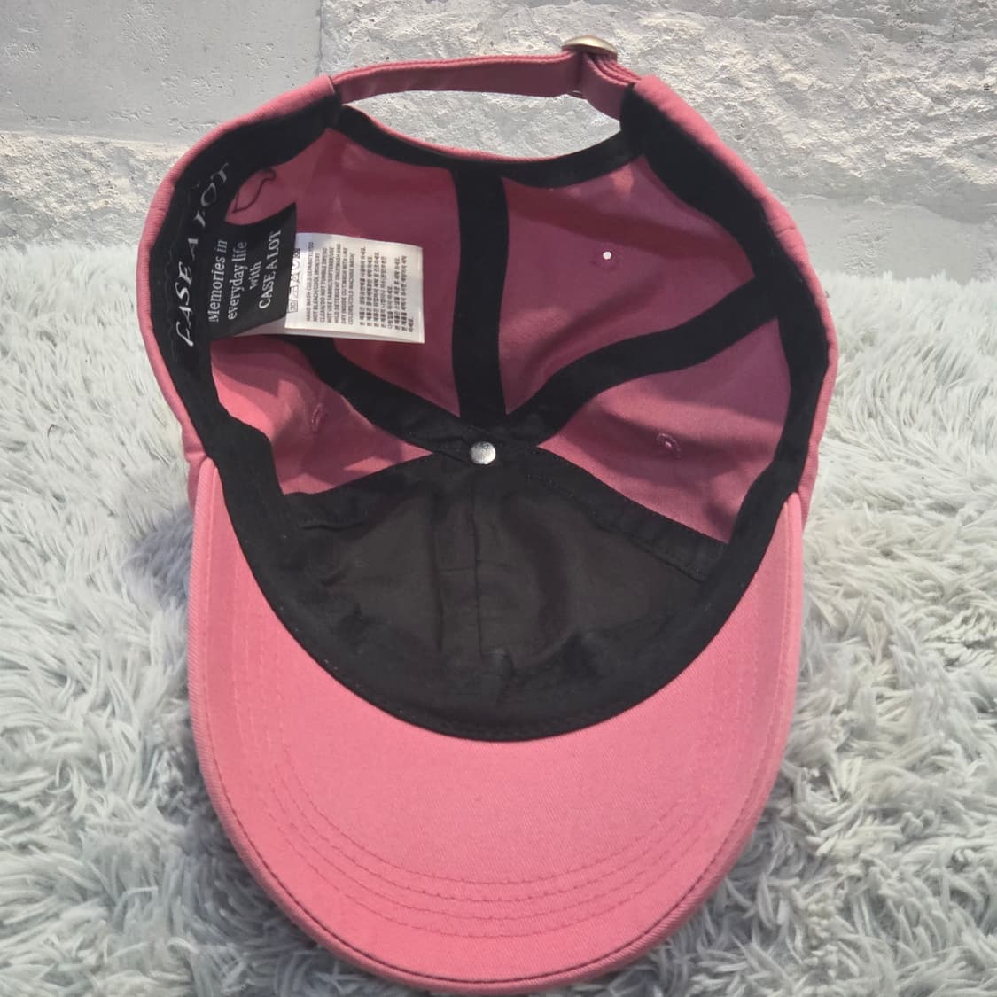 L8-4:케이스어랏 코튼 데일리 볼캡 핑크(약 55-59cm)금액16 상품이미지6