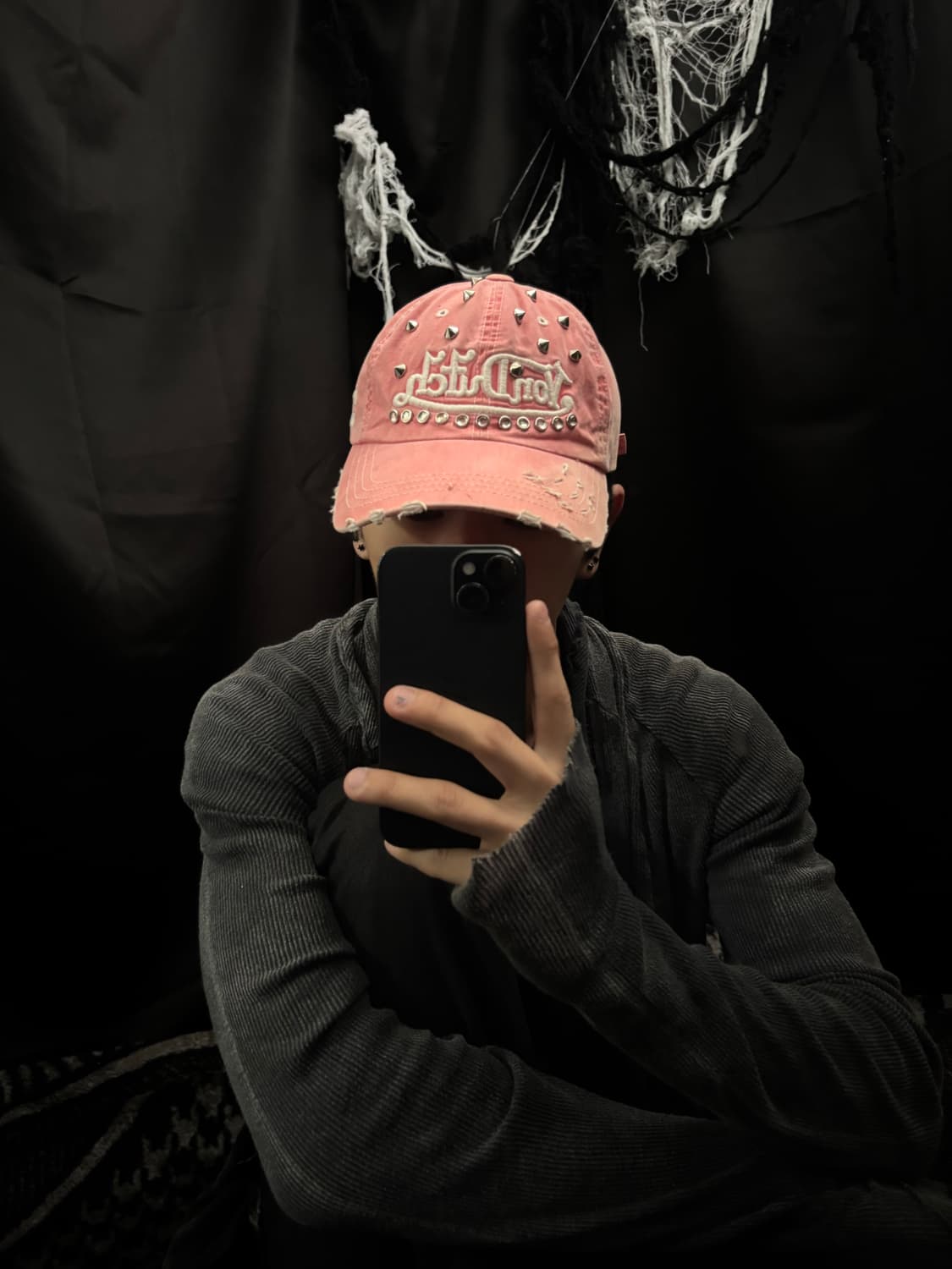“Von dutch” Pink Y2K Stud Cap 상품이미지3