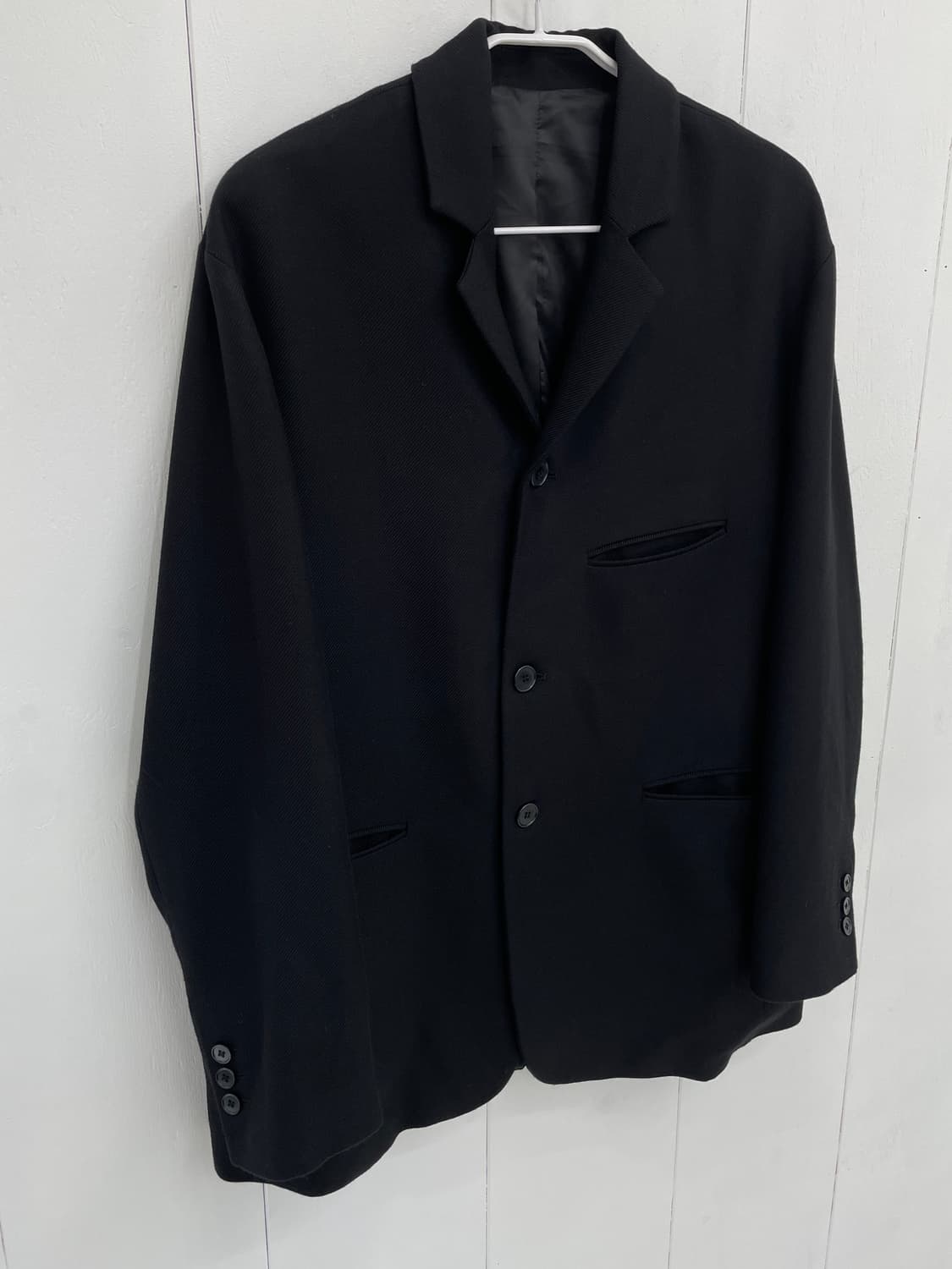 예아(YEAh) 울 100% 3버튼 싱글 블레이저 자켓 블랙 상품이미지7