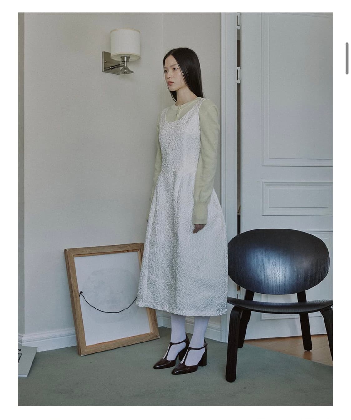 mais JACQUARD DRESS 아이보리 S 판매해요🤍 상품이미지8
