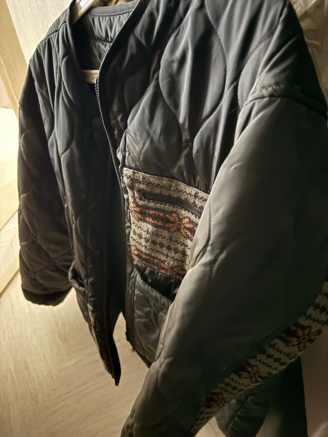 피지컬디파트먼트 니트믹스 퀼팅 자켓 XL 상품이미지2