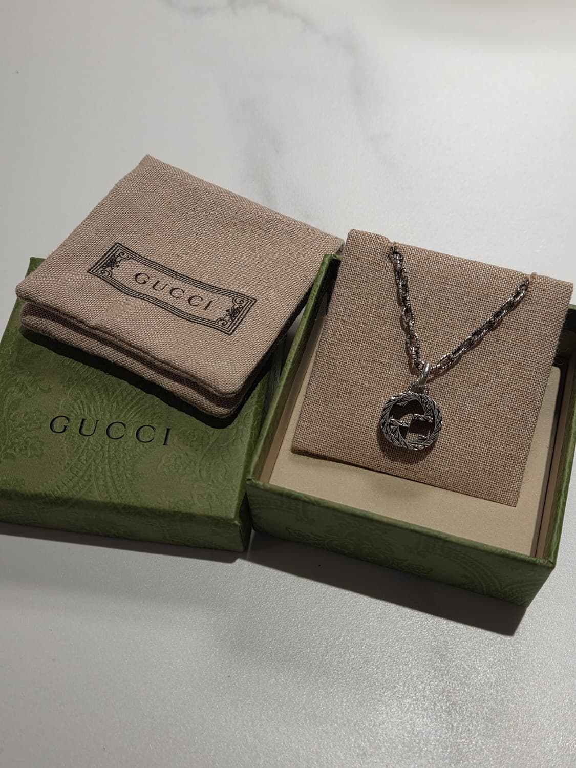 [정품] 구찌 인터로킹 G 펜던트 목걸이 상품이미지2