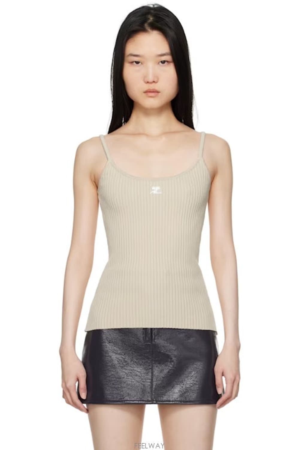 꾸레쥬 니트 나시 베이지 m  상품이미지1