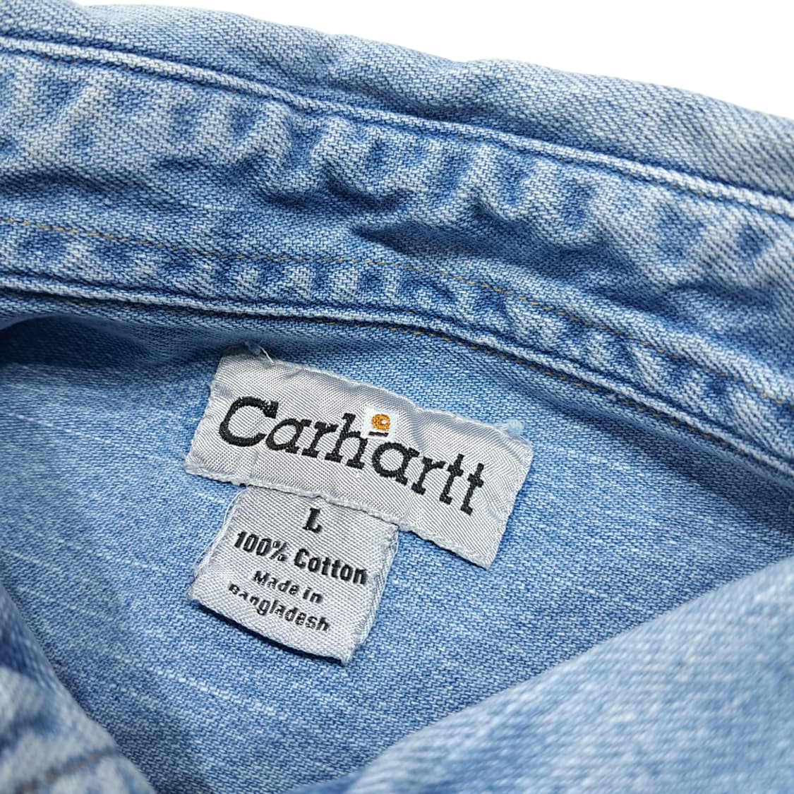 CL587 L 칼하트 00s 코튼 워싱 데님셔츠 셔츠남방 상품이미지3
