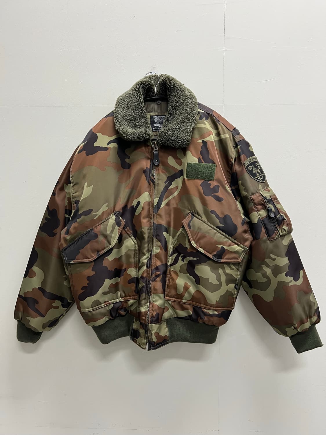 (XL) 90s 에어포스 우드랜드 플라이트 자켓 상품이미지2