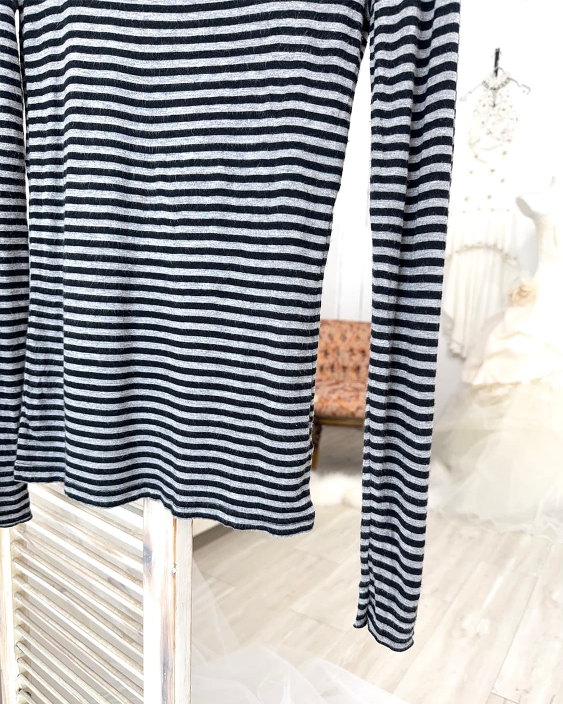 Black and gray stripe long sleeve  상품이미지7