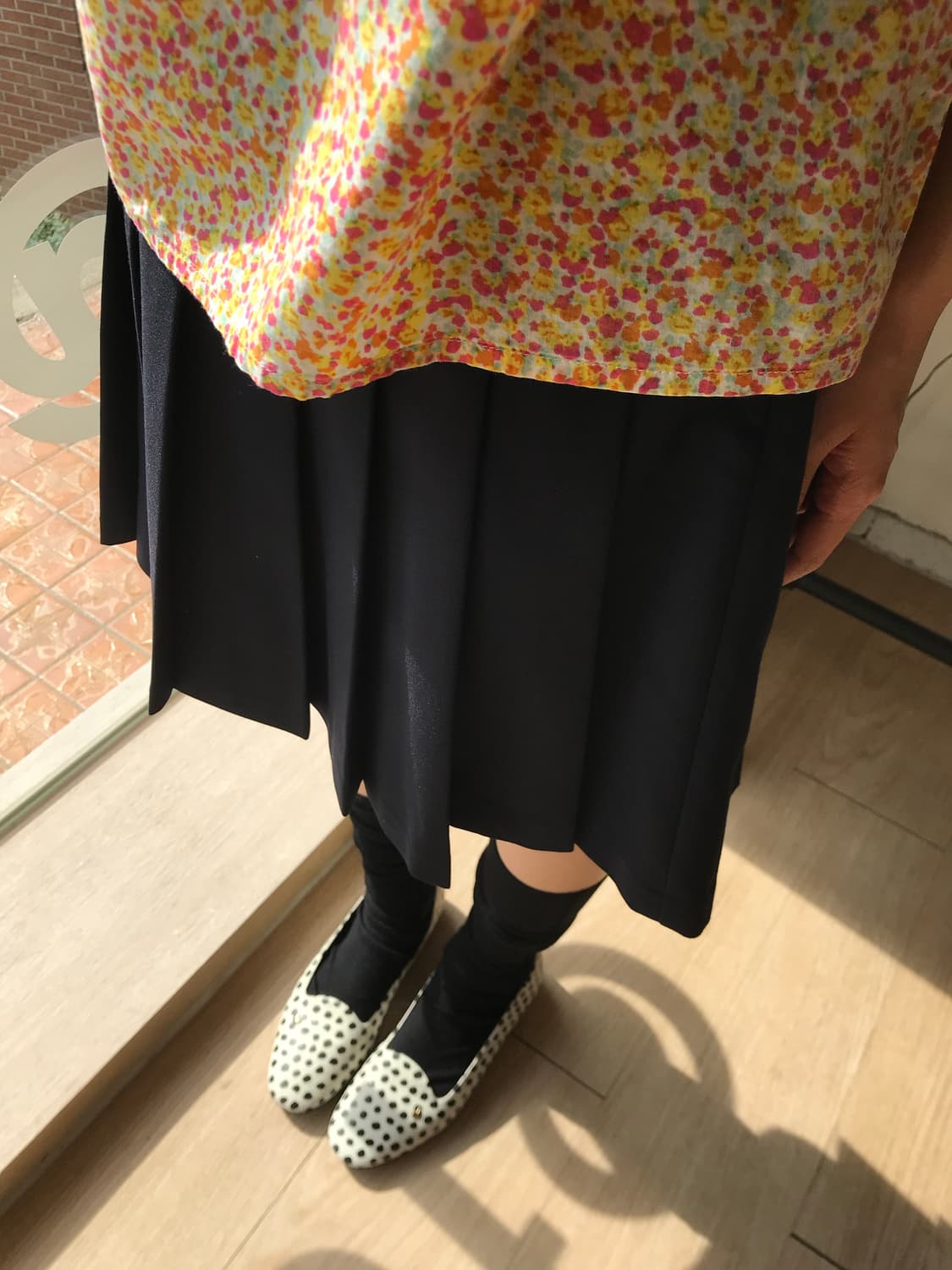 vintage black pleats skirt 상품이미지1