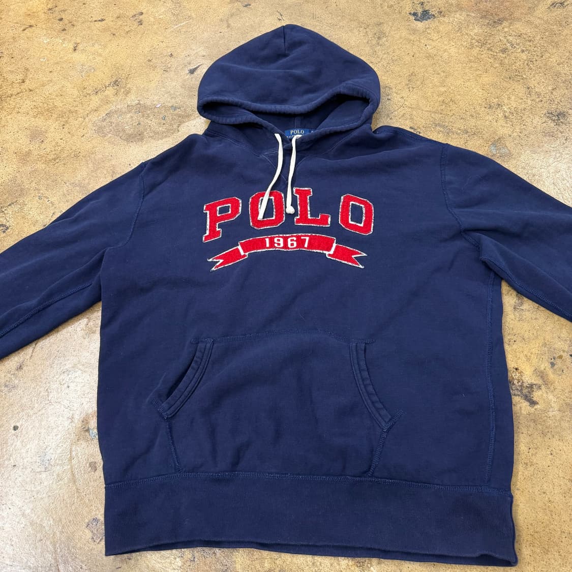 폴로 랄프로렌 네이비 레드 후드티 상품이미지3