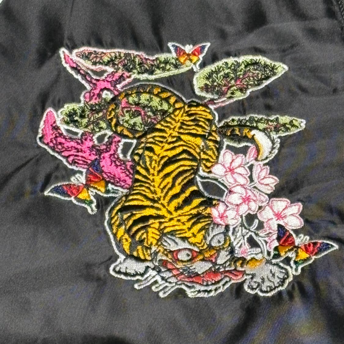 Vintage 빅사이즈 호랑이 자수 리버시블 스카잔 점퍼 상품이미지5