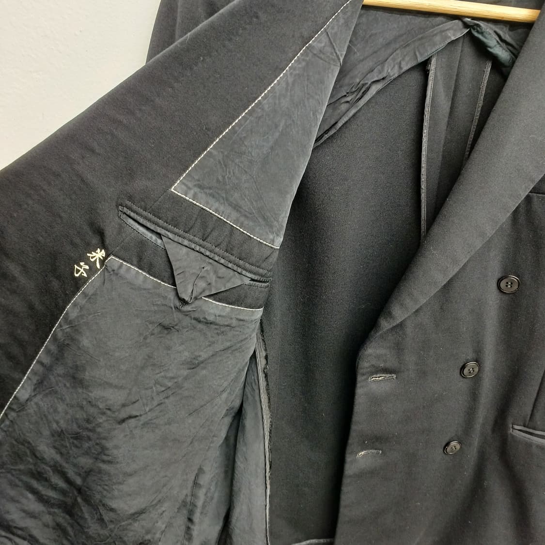 UNICORN REX 일본 빈티지 남성 블랙 울 블레이저 자켓 상품이미지4