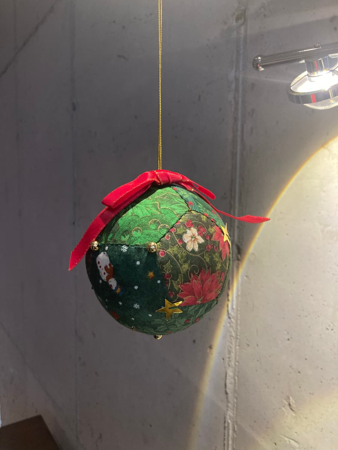 핸드메이드 패치워크 크리스마스 장식 볼 오너먼트 상품이미지2
