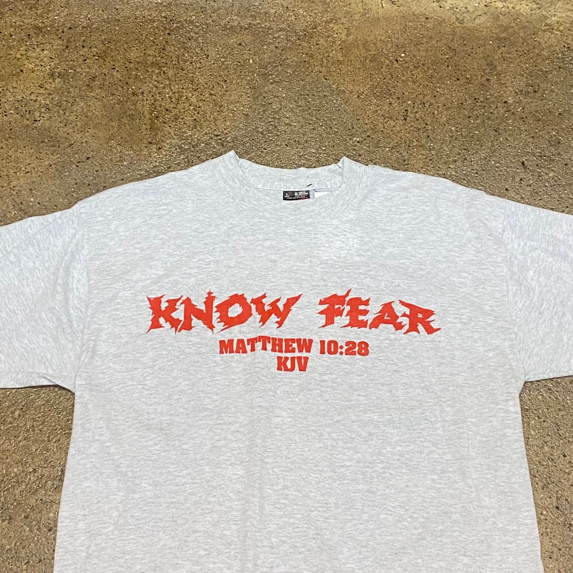 미국 빈티지  80s KNOW FEAR 프린팅 반팔티 락티셔츠 상품이미지3