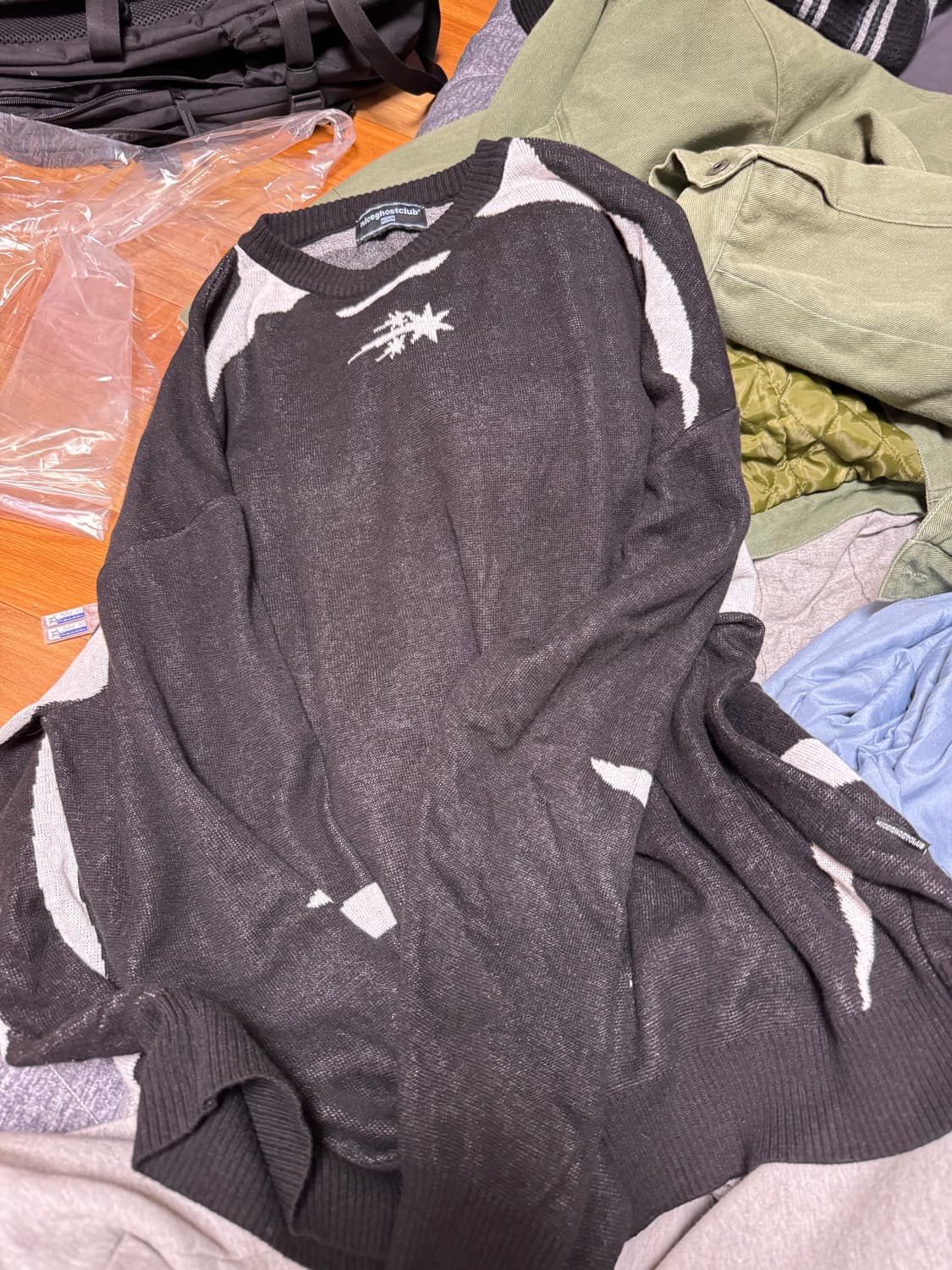 나이스고스트클럽 니트 블랙  m 상품이미지2