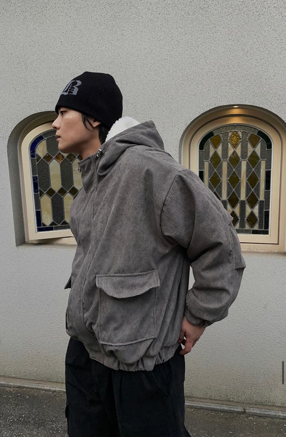 헌트 양털 코듀로이 패딩 남성 상품이미지2