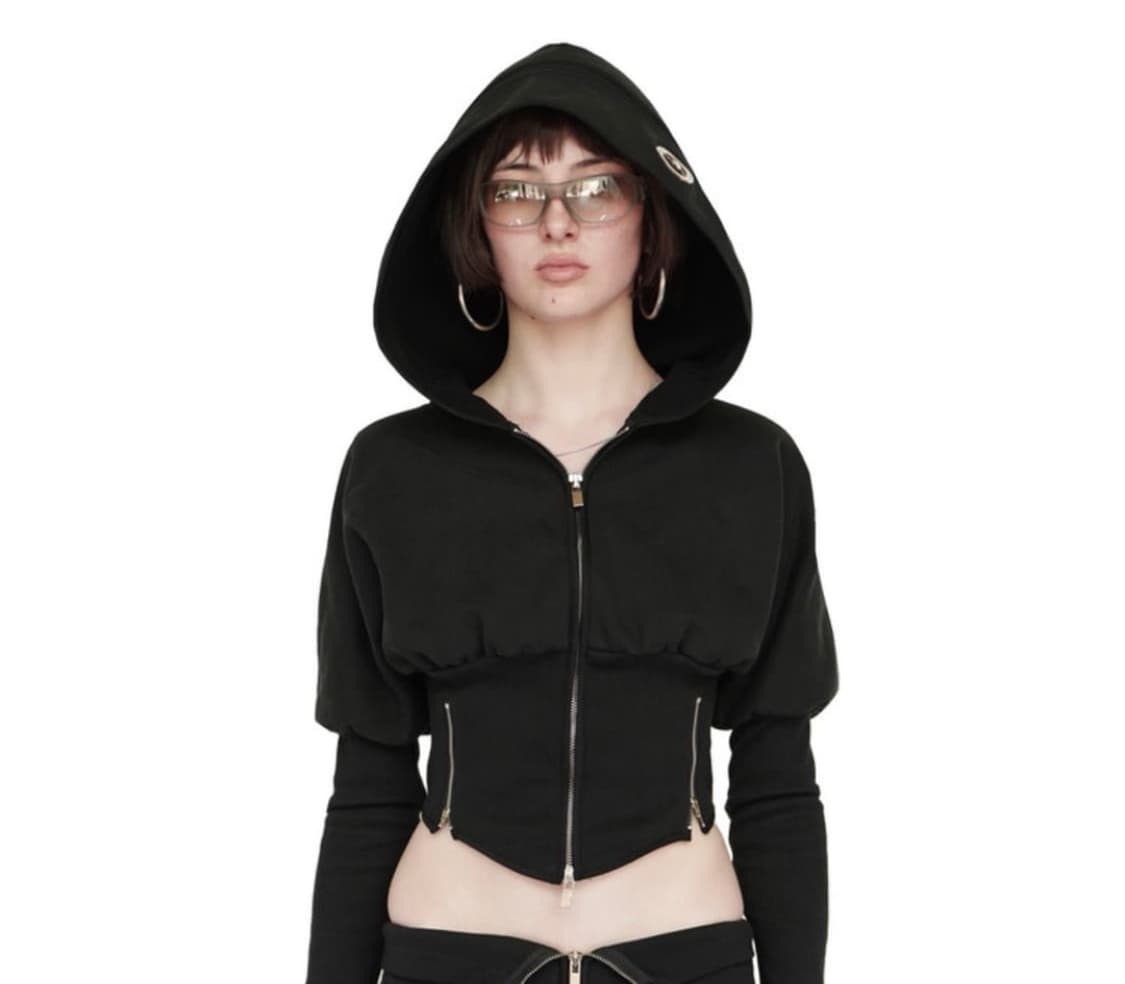 KIMYO MOTO VOLUMA HOOD ZIP 키묘 후드집업 블랙 상품이미지1