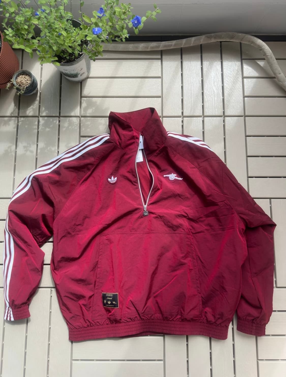 아디다스 아스날 테라스 아이콘 아노락 XL 버건디 상품이미지1