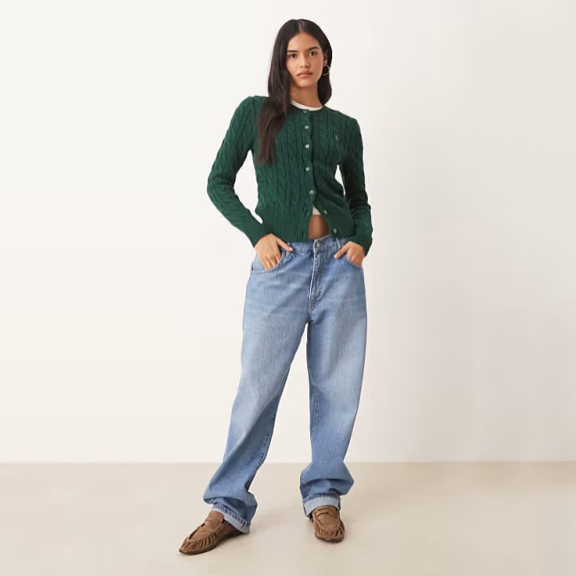 폴로랄프로렌 울캐시미어 케이블 가디건 - L 상품이미지2